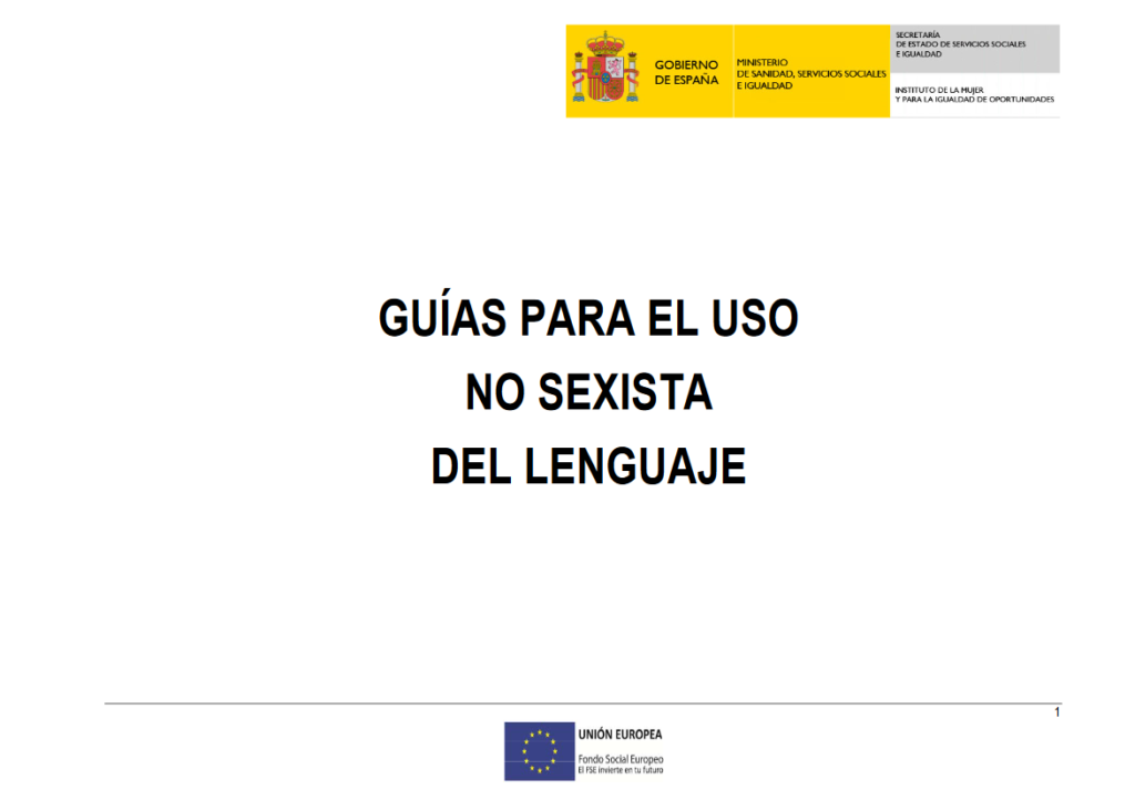 Guía para el uso no sexista del lenguaje